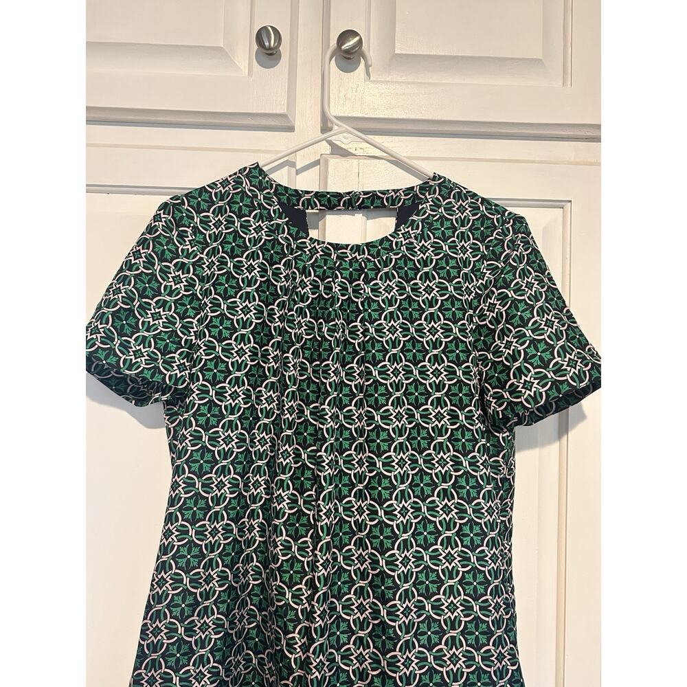 J Crew Silk Shift Dress Swoop Latticework Medallion Size 6 Open Back New $178 - Picture 2 of 10